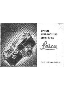 Leica Close-up manual. Camera Instructions.